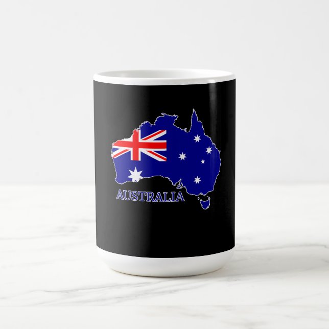 Australia Australian Flag Map Travel Coffee Mug (Center)