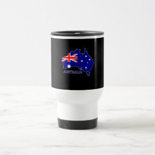 Australia Australian Flag Map Travel Mug