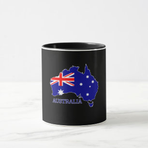 Australia Australian Flag Map Travel Mug