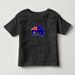Australia Australian Flag Map Travel Toddler T-Shirt