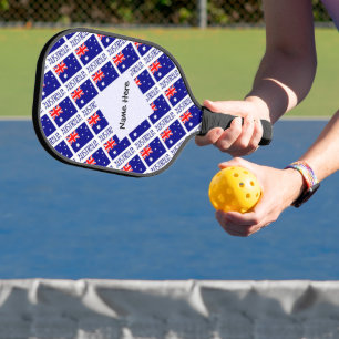 Australia Australian Flag Tiled Personalised  Pickleball Paddle