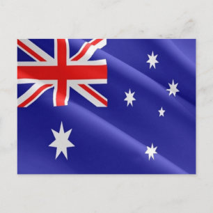 Australia - Australian Flag Waving - Postcard