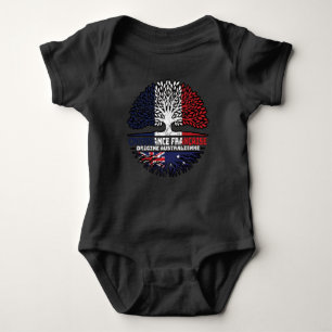 Australia Australian French France Tree Roots Flag Baby Bodysuit