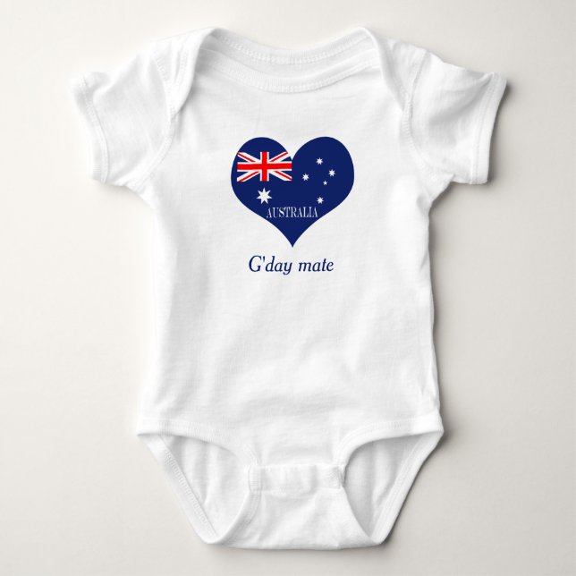 Australia Australian heart flag Baby Bodysuit (Front)