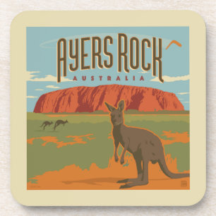 Australia Ayers Rock Kangaroos Coaster