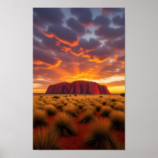 Australia Ayers Rock Poster
