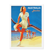 Australia beaches, youth on the coast, vintage