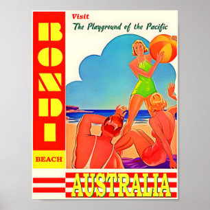 Australia Bondi-Beach Travel Poster