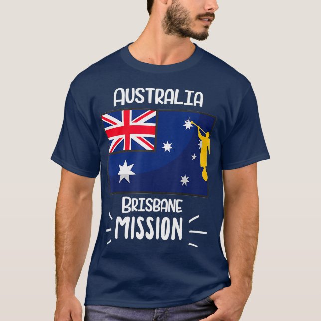 Australia Brisbane Mormon LDS Mission Missionary T-Shirt (Front)