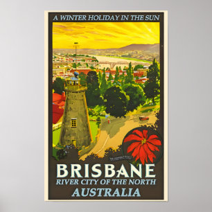 Australia Brisbane Travel Poster
