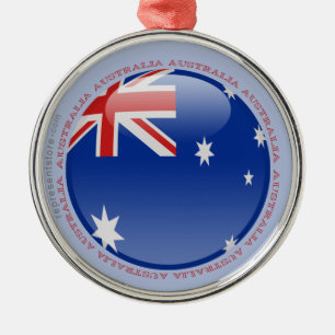 Australia Bubble Flag Metal Tree Decoration