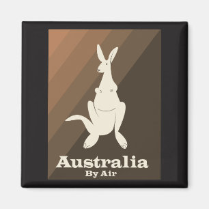 Australia By Air Kangaroo travel poster. Magnet