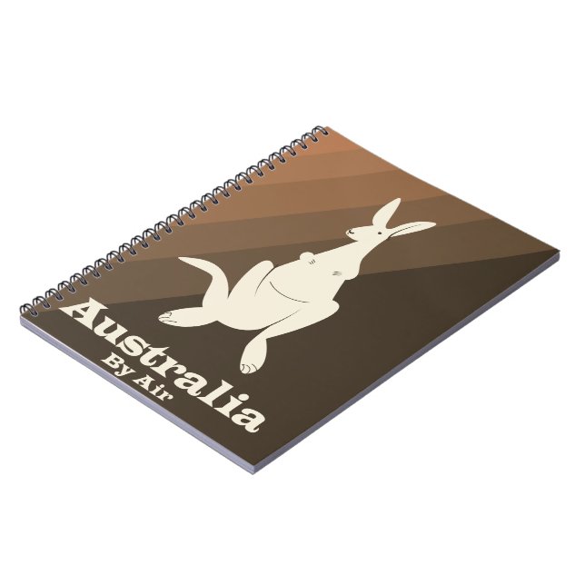Australia By Air Kangaroo travel poster. Notebook (Left Side)