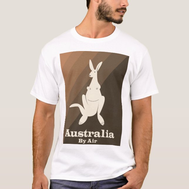 Australia By Air Kangaroo travel poster. T-Shirt (Front)