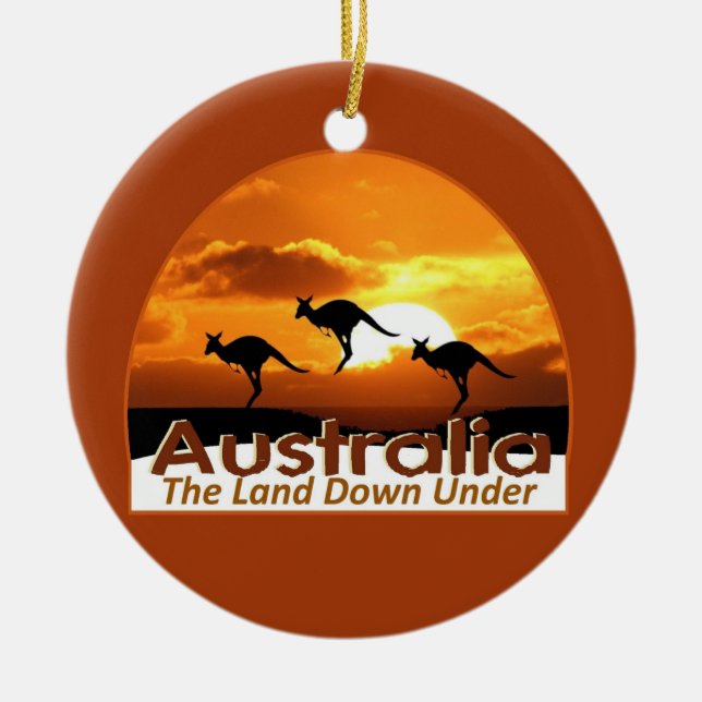 AUSTRALIA CERAMIC TREE DECORATION (Front)