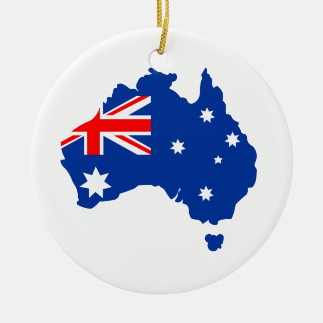 Australia Ceramic Tree Decoration (Front)