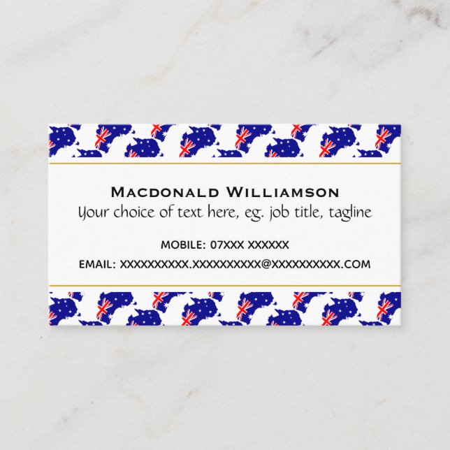 AUSTRALIA Christian Scripture John 3:16 Business Card (Front)