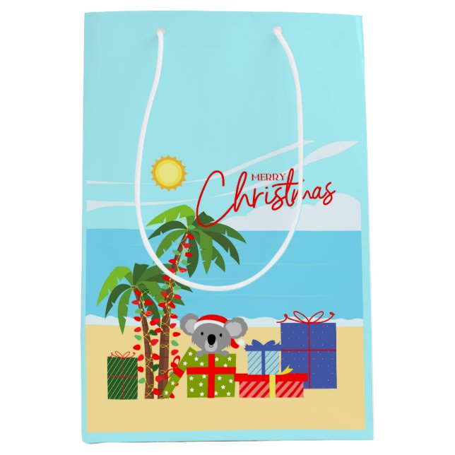 Australia Christmas Medium Gift Bag (Front)