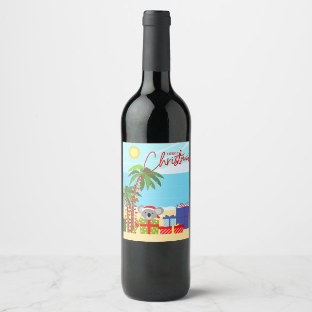 Australia Christmas Wine Label (Front)