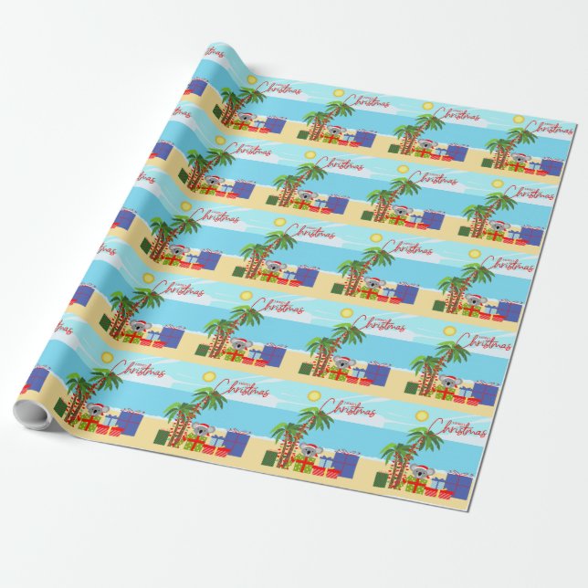 Australia Christmas Wrapping Paper (Unrolled)