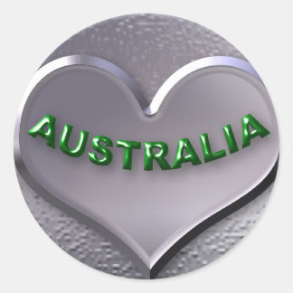 AUSTRALIA CLASSIC ROUND STICKER