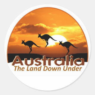 AUSTRALIA CLASSIC ROUND STICKER
