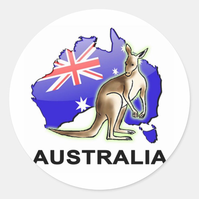 Australia Classic Round Sticker (Front)