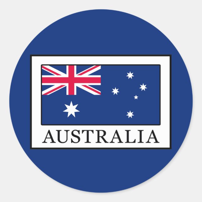 Australia Classic Round Sticker (Front)