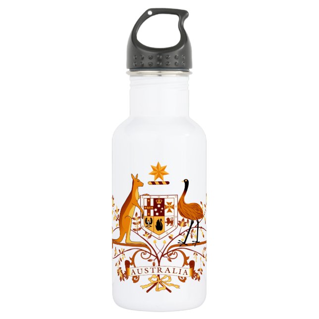Australia COA Brown 532 Ml Water Bottle (Front)