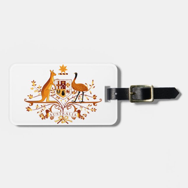 Australia COA Brown Luggage Tag (Front Horizontal)