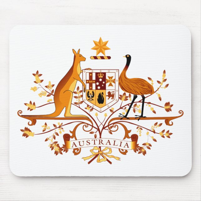 Australia COA Brown Mouse Mat (Front)