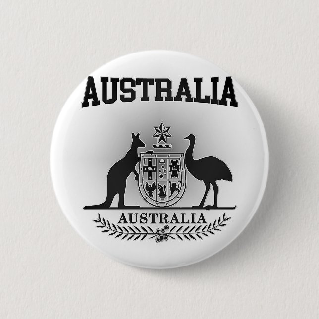 Australia Coat of Arms 6 Cm Round Badge (Front)