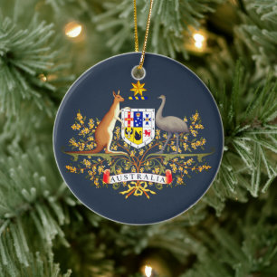 Australia Coat of Arms Ceramic Tree Decoration