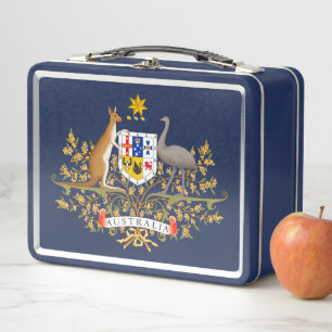 Australia Coat of Arms Metal Lunch Box