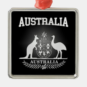 Australia Coat of Arms Metal Tree Decoration