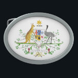 Australia Coat Of Arms Oval Belt Buckle<br><div class="desc">Australia Coat Of Arms</div>