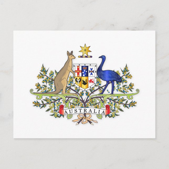 Australia coat of arms postcard (Front)
