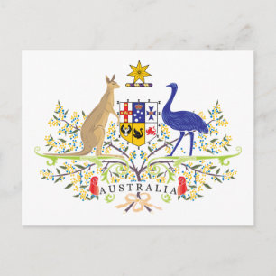 Australia Coat Of Arms Postcard