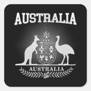 Australia Coat of Arms Square Sticker