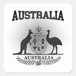 Australia Coat of Arms Square Sticker