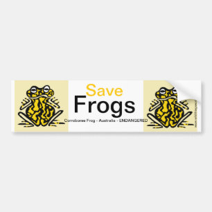 Australia - Cool Save FROGS -Nature - Ecology Bumper Sticker