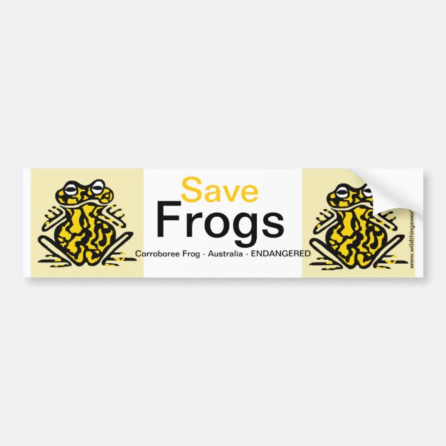 Australia - Cool Save FROGS -Nature - Ecology Bumper Sticker (Front)