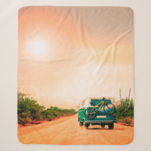 Australia, Coral Bay, May 16, 2018. Traveling camp Sherpa Blanket