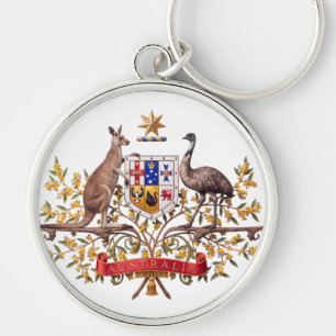 Australia country coat arms symbol emblem flag key ring