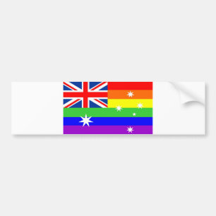 australia country gay proud rainbow flag bumper sticker