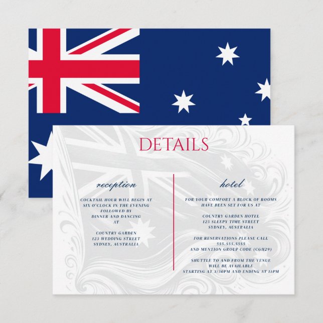 Australia Couple Enclosure Card (Front/Back)