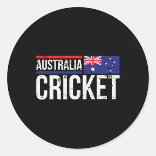 Australia Cricket Flag Jersey Match Tournament Aus Classic Round Sticker