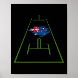 Australia Cricket Jersey Yellow Cricket Australia  Poster