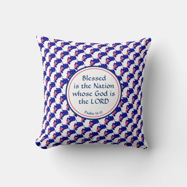 AUSTRALIA Custom Scripture Australian Flag Cushion (Front)