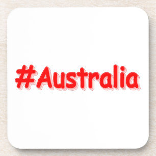 "#Australia" Cute Design. Buy Now Coaster